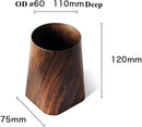 Durable Whole Piece Black Walnut Pencil Wood Pen Holder Wooden Desktop Pencil Cup Office Supplies Organizer Caddy Stand, 75x75x120mm — 4