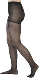 Allegro Women's Sheer Compression Pantyhose 20-30 mmHg Firm Support Hosiery | Petite | Black — 1