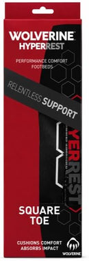WOLVERINE HYPERREST Square Toe Insoles – Polyurethane Cushioning for Square-Toe Boots, Shock Absorbing Ergonomic Support, Comfort for All-Day Wear, Coolmax Breathable Top-Layer Men’s 10/11 — 8