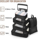 Veken 10 Set/8 Set Packing Cubes for Travel Essentials,Anti-Wrinkle Buckled…