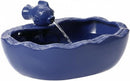 Solar Water Fountain, 11 inch Ceramic Koi Fountain, Blue Glazed Finish,…