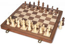 ELONGDI 15" Wooden Chess Set with Magnetic Pieces - Extra Queens - Folding…