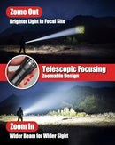 Victoper LED Tactical Flashlight, 2-Pack, 5 Modes, Zoomable