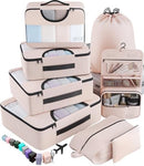 Veken 8 Set Packing Cubes for Travel Essentials, Suitcase Organizer Bags in 4…