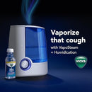 Vicks Warm Mist Humidifier, 1 Gallon, 24-Hour Runtime, White