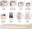 Veken 8 Set Packing Cubes for Travel Essentials, Suitcase Organizer Bags in 4…