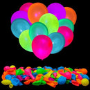 GYIPFIPA 120 Pack UV Neon Balloons Assorted Color 12 Inches Rainbow Latex Balloons 7 Color Balloon glow in the dark, for Birthday Baby Shower Wedding Party Decorations | Colourful--120pieces — 5