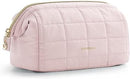 BAGSMART Makeup Bag Travel Toiletry Bag, Wide-open Zipper Pouch, Pink