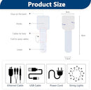 Abnii 50 PCS Hook and Loop Cable Ties, Under Desk Cable Management, White photo 4