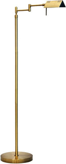 O'Bright Brook Adjustable Dimmable LED Pharmacy Floor Lamp, Antique Brass — 1