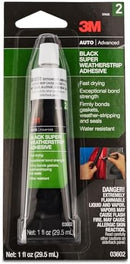 3M Black Super Weatherstrip and Gasket Adhesive 03602, 1 fl oz Tube (Pack of 1) – High-Strength Waterproof Glue for… — 2