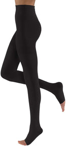 JOBST Relief 20-30 mmHg Compression Stockings, Waist High Pantyhose, Open Toe | Compression Socks for Women/ Men for Tired, Aching or Swollen Legs | Black | Large — 1