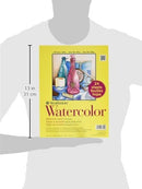 Strathmore 300 Series Watercolor Paper Pad, 9x12 inches, 24 Sheets (140lb/300g) - Artist Paper for Adults and Students - Watercolors, Mixed Media, Markers and Art Journaling | Sheet Pack — 3