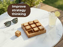 BSIRI Wooden XO Blocks Tic Tac Toe Travel Game Coffee Tabletop Family Living…