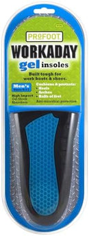 PROFOOT Workaday Shoe Insoles for Men (Sizes 8-13) - High Impact Gel Cushioned Insoles for Heel, Knee, Leg & Back Pain Relief, Arch Support Inserts for Work Boots & Shoes – 1 Pair — 2