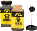 Fiebing's Leather Sole & Heel Edge Dressing 2-Pack (4 oz) - Protective Glossy Shoe Finish - Includes Brush Applicator - Brown — 2