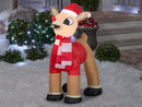 Gemmy 42" Inflatable Airblown Standing Rudolph in Santa Outfit — 4