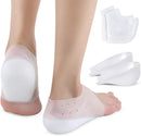 Dr.Pedi Height Increase Heels Cushion Insole, Gel Heel Invisible Height Elevators, Heal Dry Cracked Heels Arch Support Heel Protectors 2.5CM - White — 1