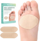 Welnove Moleskin Adhesive Pads for Feet, Blister Bandages for Feet, Sector-Shaped Design for Ball of Foot,Mole Skin Patch for Blister,Callus,Bunion Prevention, 24 Sheets, Beige — 3