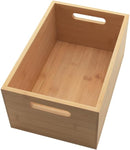 YBM Home Bamboo Storage Boxes with Handle, Organization Storage for Kitchen, Living Room, Bathroom, Office, Large — 1