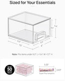 Vtopmart 4 Pack Small Clear Stackable Storage Drawers for Desk, Countertop