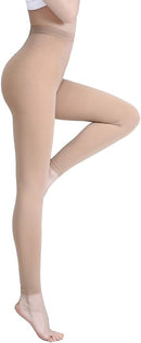 AMZAM 20-30 mmHg Compression Pantyhose for Women & Men | 20-30mmhg Footless Beige | Medium — 3