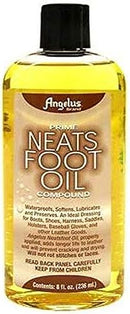 Angelus Brand Prime Neatsfoot Oil Compound Shoes Boots Leather Waterproof Softener Protector Conditioner 8 oz — 2