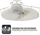 KOOLSOLY Safari Sun Hat with Neck Flap, UPF 50+, Wide Brim