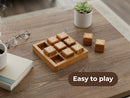 BSIRI Wooden XO Blocks Tic Tac Toe Travel Game Coffee Tabletop Family Living…
