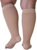 Mojo Toeless Compression Socks for Women and Men 20-30 mmHg Open Toe - AB211 | X-Large | Beige — 6