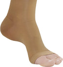 Ames Walker 20-30 mmHg Sheer Open Toe Compression Pantyhose | Large | Silky Nude — 2