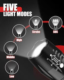 Victoper LED Tactical Flashlight, 2-Pack, 5 Modes, Zoomable