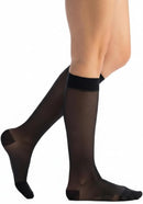 EvoNation Women's Sheer Knee High 20-30 mmHg Firm Compression Stockings | Small | Black — 1