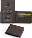 RUNBOX Wallet for Men -Slim Rfid Leather Mens Bifold Novelty Wallets 2 ID Window With Gift Box Men's Accessories
