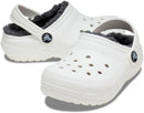 Crocs Kids' Classic Lined Kids Clog – White/Grey — 5