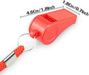 Whistle, Red Emergency Whistle with Lanyard, 2PCS Super Loud Plastic Whistles…