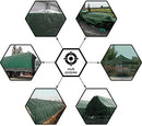 CARTMAN 8x10Ft Multipurpose Waterproof Poly Tarp Cover 8 Mil, Green