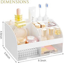 Makeup Organizer with 2 Drawers, Cosmetic Storage for Dresser Vanity and…
