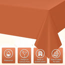12Pcs Orange Tablecloths for Rectangle Tables, Disposable Plastic Table Cloth, Waterproof Table Cover for Fall Thanksgiving Harvest Birthdays Weddings Party Decorations,54 x 108 Inch | 12 Pack — 5