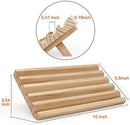 plusvivo Domino Racks Set of 2, Wooden Domino Trays Holders Organizer for…