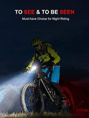 Cuvccn Bike Lights Super Bright, Rechargeable Bicycle Lights Set Multiple Modes, Waterproof Bike Lights for Night Riding/Cycling Safety, Front and Back Bike Reflectors Light, Long Battery Life | 2 Led*1 — 8