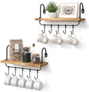 Olakee Floating Wall Shelves for Kitchen Bathroom Coffee Nook with 10…