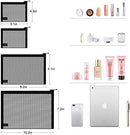 EASYFUN Mesh Pouch, Make up Bag with Zipper Cosmetic Organizer Pouch for Daily…