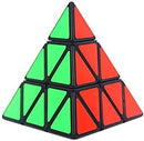 Pyramid Cube Speed Cube Glow in Dark Magic Speed Cube 3-D Brain Teasers IQ Puzzles for Kids and Adults (Black Background Sticker) — 3