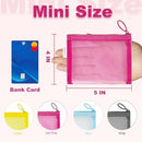 Mini Mesh Pouches(4 Pack), Small Mesh Bags with Zipper Nylon Makeup Pouches…
