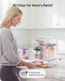 Vtopmart Stackable Storage Drawers Set of 5, Clear Plastic Organizer Bins for…