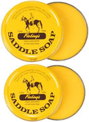 Fiebing's Yellow Saddle Soap for Leather (2 Pack, 3.5 oz Each) - Leather Cleaner & Conditioner to Soften, Protect & Restore Leathercraft - Leather Soap for Car Seat, Couch, Shoe, Purse, Boot, Bag — 2