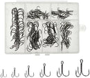 Afmivs Treble Fishing Hooks Freshwater Saltwater, 100pcs Treble Hooks for…