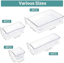 WOWBOX 25 PCS Clear Plastic Drawer Organizer, Makeup Organizers and Storage Bins