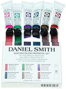 DANIEL SMITH 285610005 Extra Fine Essentials Introductory Watercolor, 6 Tubes, 5ml, Blue/Transparent/Yellow, 0.17 Fl Oz (Pack of 6) | Essentials Introductory Pack | Watercolor Set — 7
